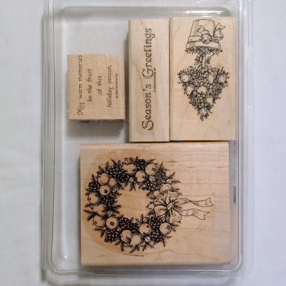 Vintage Stampin Up Fruit‎ of the Season Rubber Stamp Set 1999 Holiday Crafting